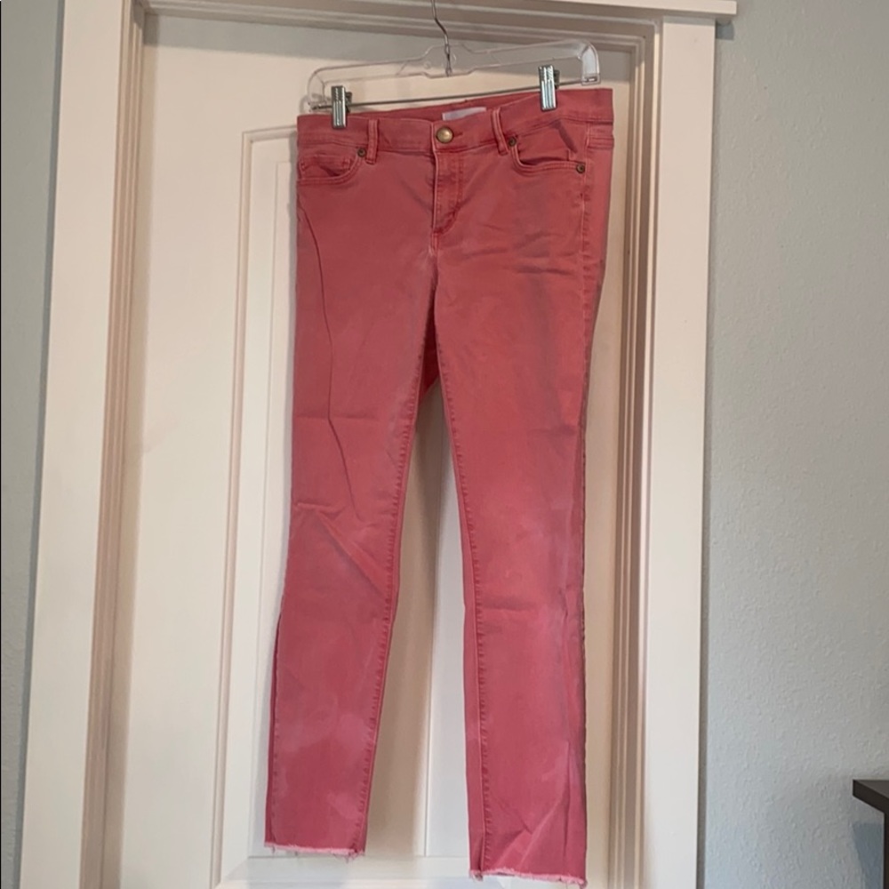 Salmon pink jeans